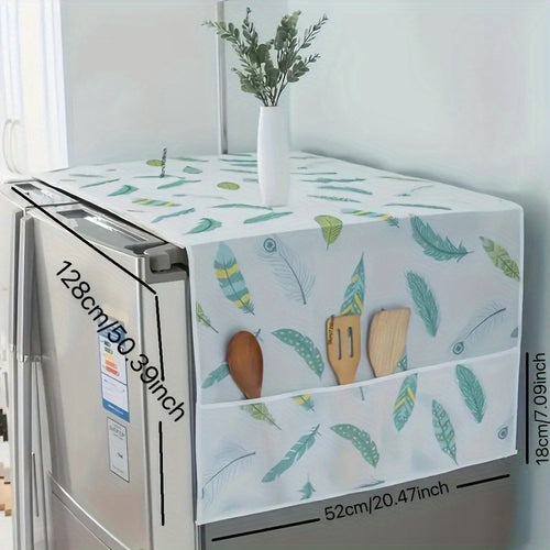1 Set Dust Cover Refrigerator Storage Bag: Suitable for Refrigerator, Washing Machine, Desk- Multifunctional Home Organization Accessories, Household Single and Double Door Refrigerator Cover, Ideal Gift for Daily Use or Christmas Occasions