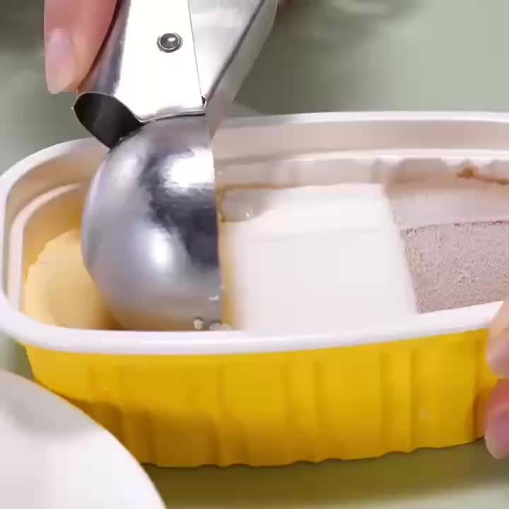 1pc Stainless Steel Dual-Purpose Ice Cream Scoop, Multi-Function Fruit Scoop, Portable For Home, Restaurant, Outdoor Camping And Picnic