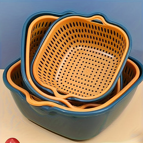 1 Specification Optional, 6pcs Kitchen Vegetable Washing Set - Durable Plastic Colander, Fruit And Vegetable Drain Basket And Strainer - Perfect Choice for Christmas, Valentine'S Day, Thanksgiving, New Year And Birthday, Best for Christmas, Ideal for Than