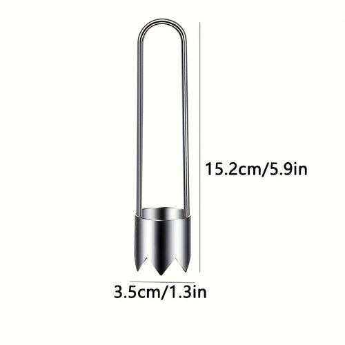 1/2/3pcs Stainless Steel Fruit & Vegetable Corer Tool - Efficient Kitchen Gadget for Cucumbers, Bell Peppers, Apples, Tomatoes, Jalapenos - Durable, Easy-to-Use Core Remover for Home Cooking, Core Removal Tool | Streamlined Design | Stainless Steel Tool